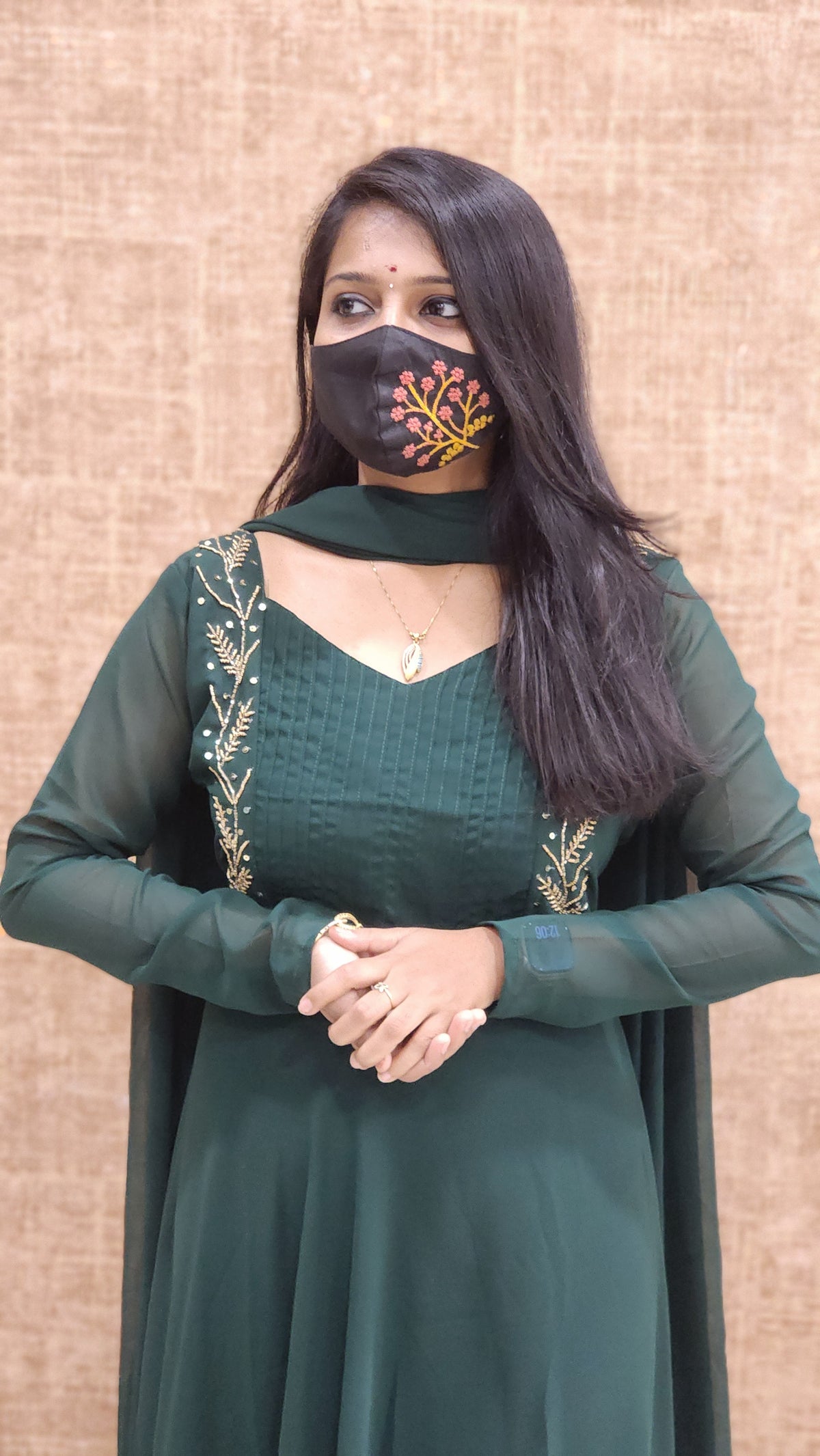 Ethnic Salwar set (Kurti+Dupatta) (9857)