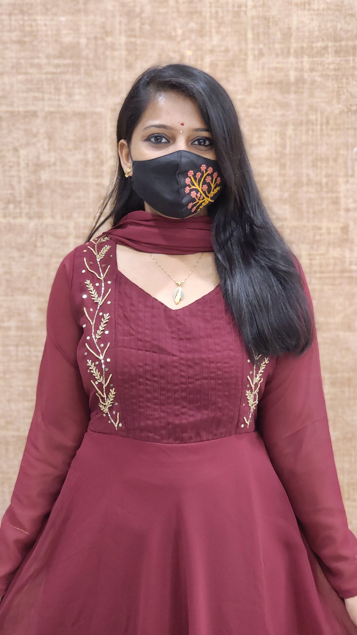 Ethnic Salwar set (Kurti+Dupatta) (9858)