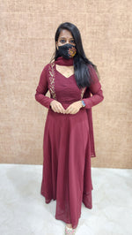 Ethnic Salwar set (Kurti+Dupatta) (9858)