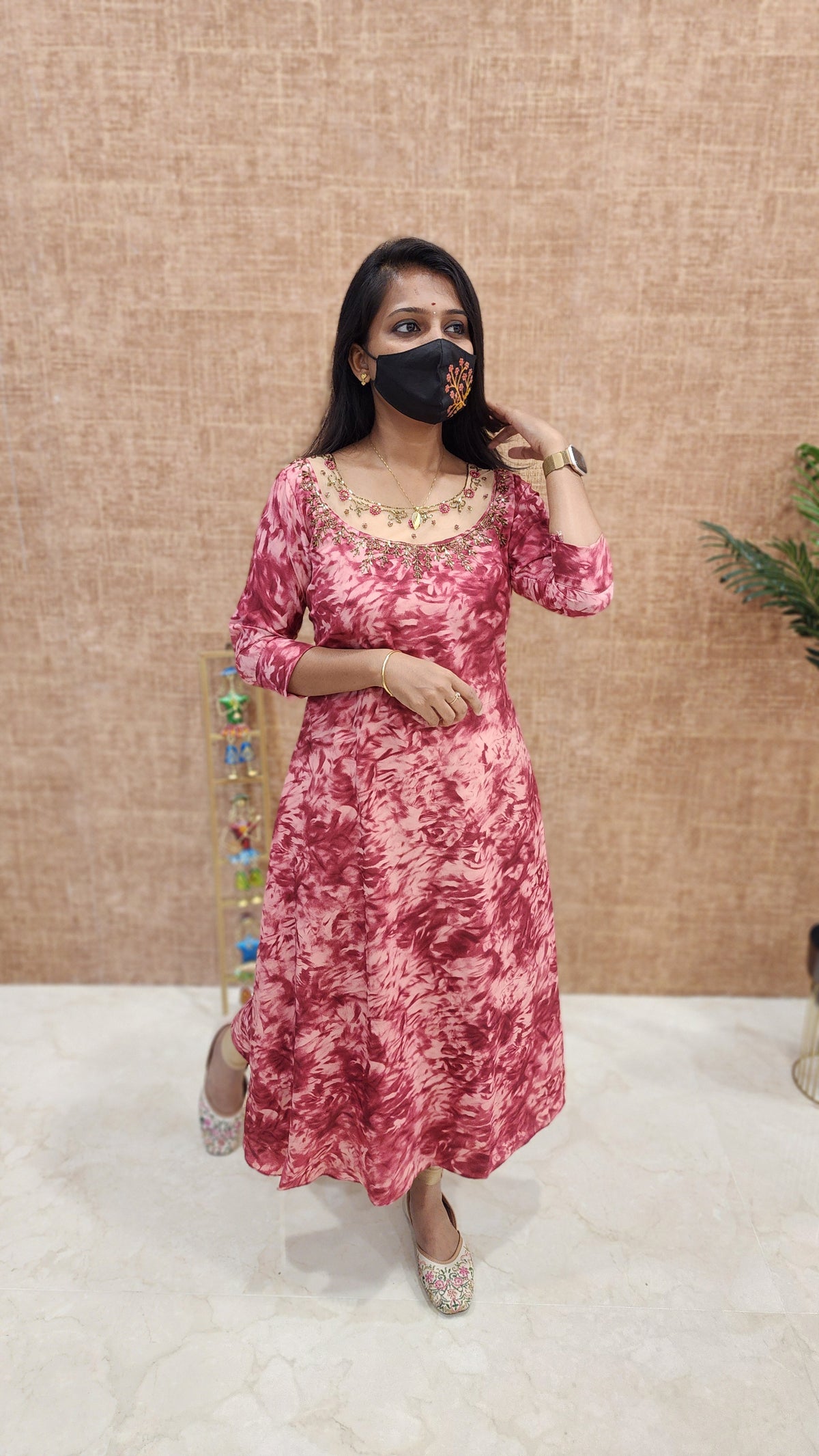 Ethnic Festive Wear -Jewel Neck Kurti (10166)
