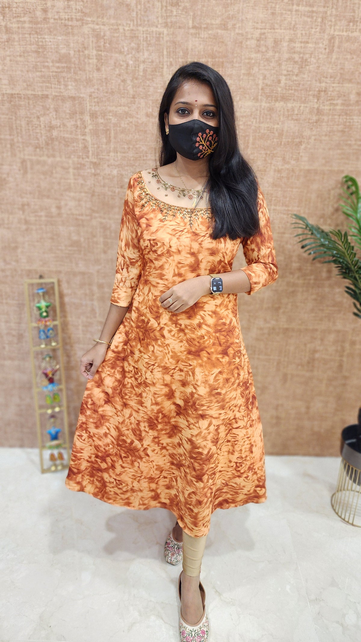 Ethnic Festive Wear -Jewel Neck Kurti (10169)