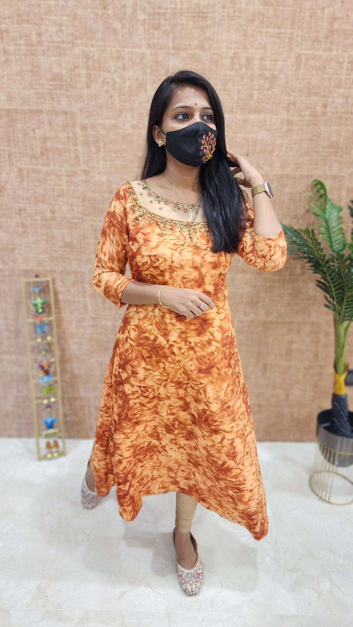 Ethnic Festive Wear -Jewel Neck Kurti (10169)