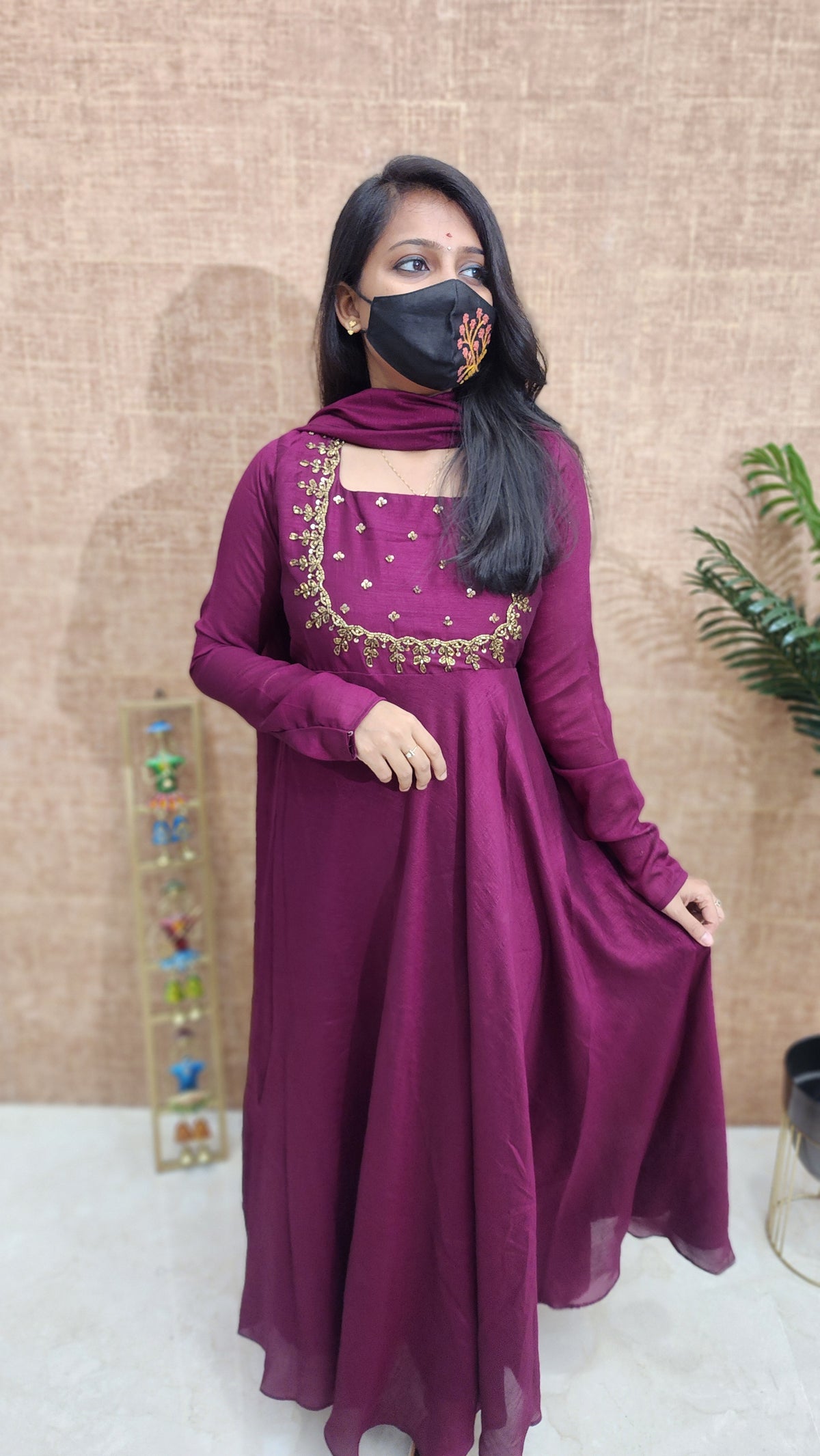 Salwar Set (Kurti+Dupatta) (9894)c3