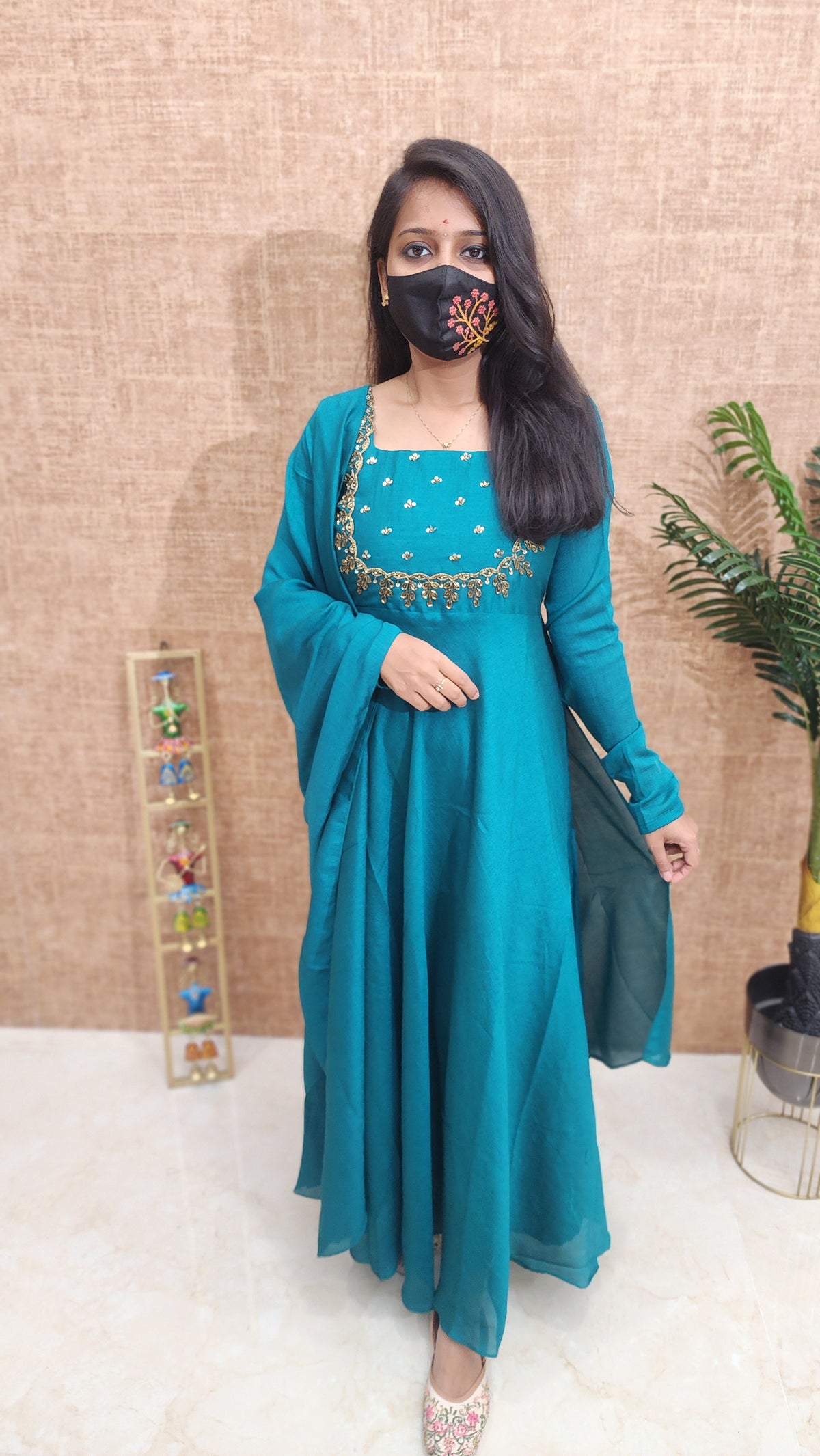 Salwar Set (Kurti+Dupatta) (9895)c3