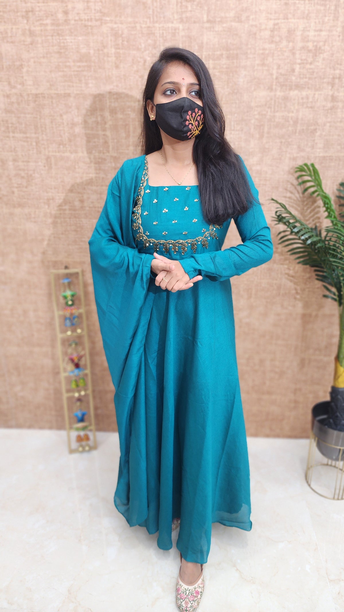 Salwar Set (Kurti+Dupatta) (9895)c3