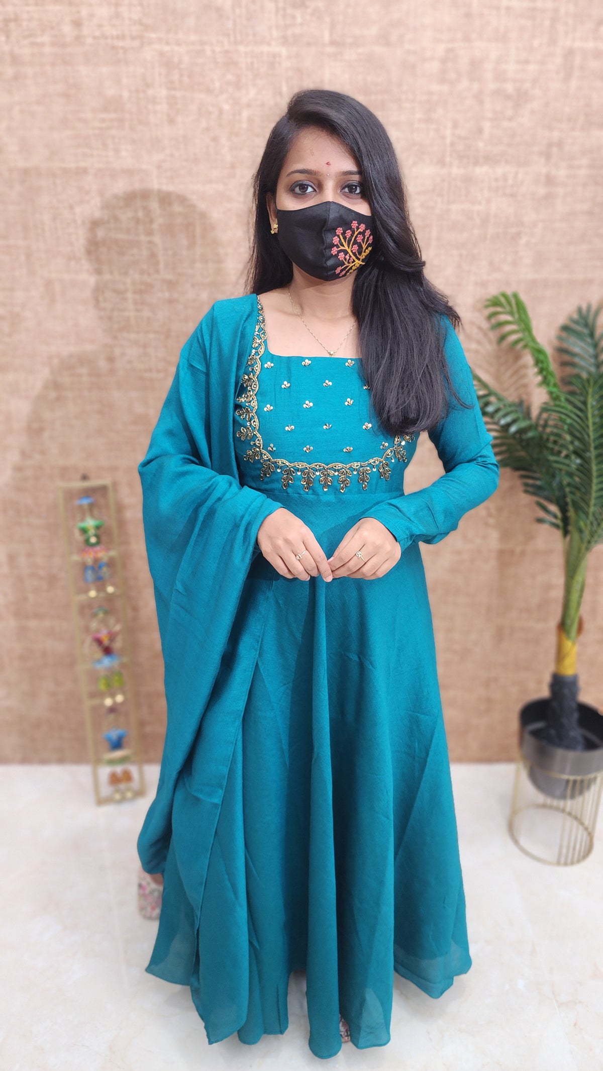 Salwar Set (Kurti+Dupatta) (9895)c3