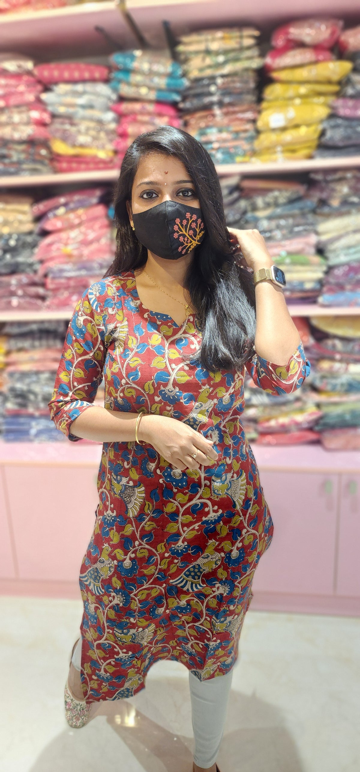 Cotton kalamkari kurti(9985)