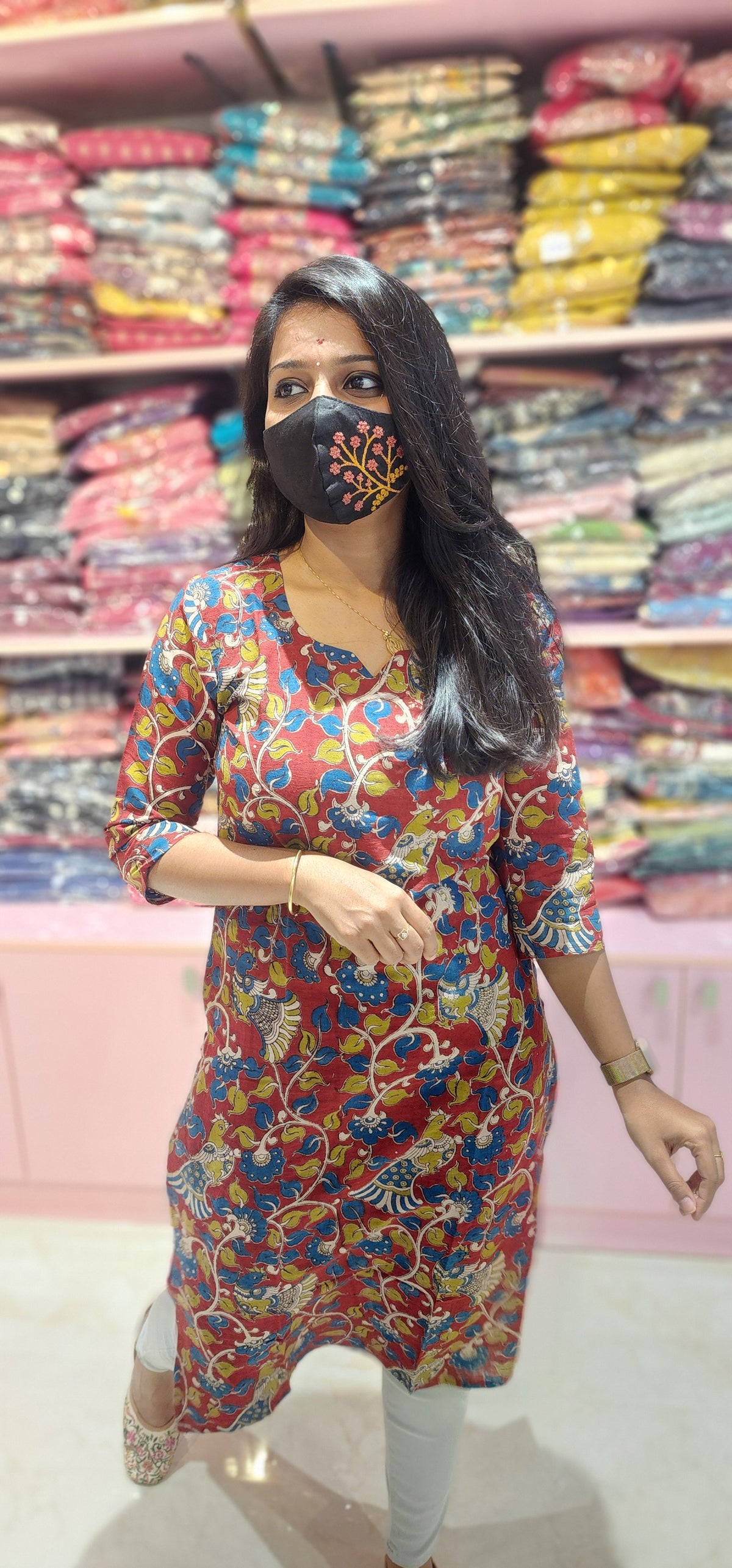 Cotton kalamkari kurti(9985)