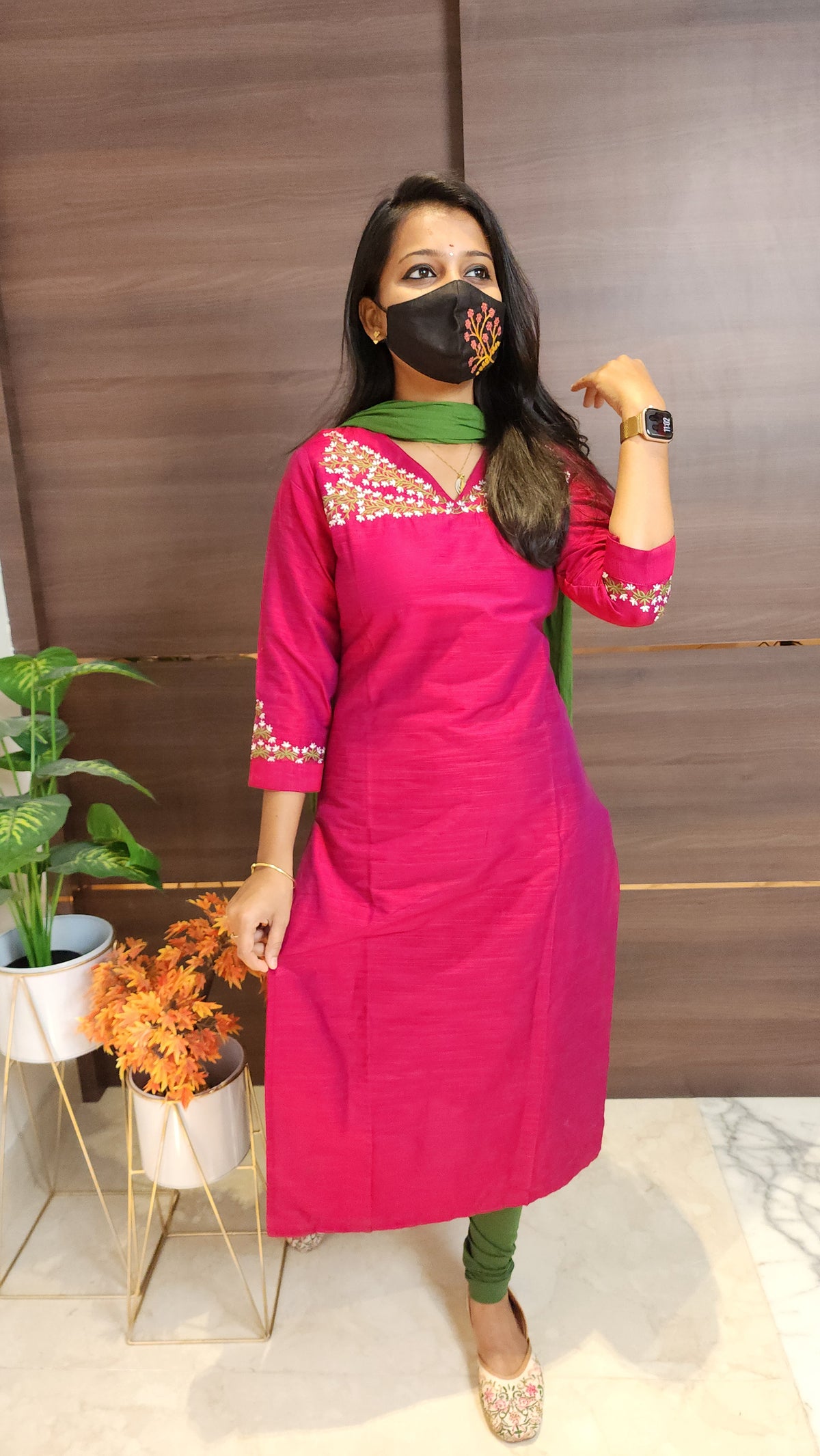 Office Wear kurti-Embroidery kurti(10001)