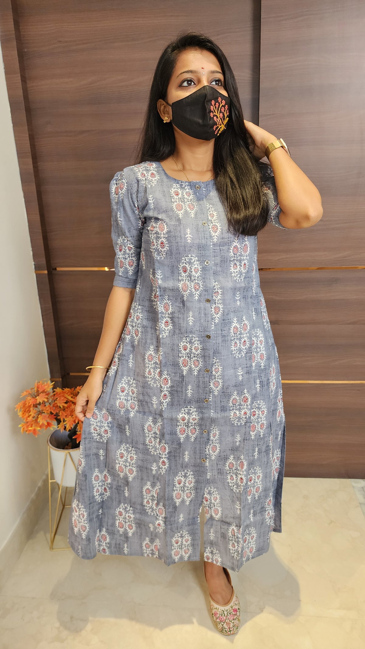 Jaipur A-Line cotton Kurti(10022)