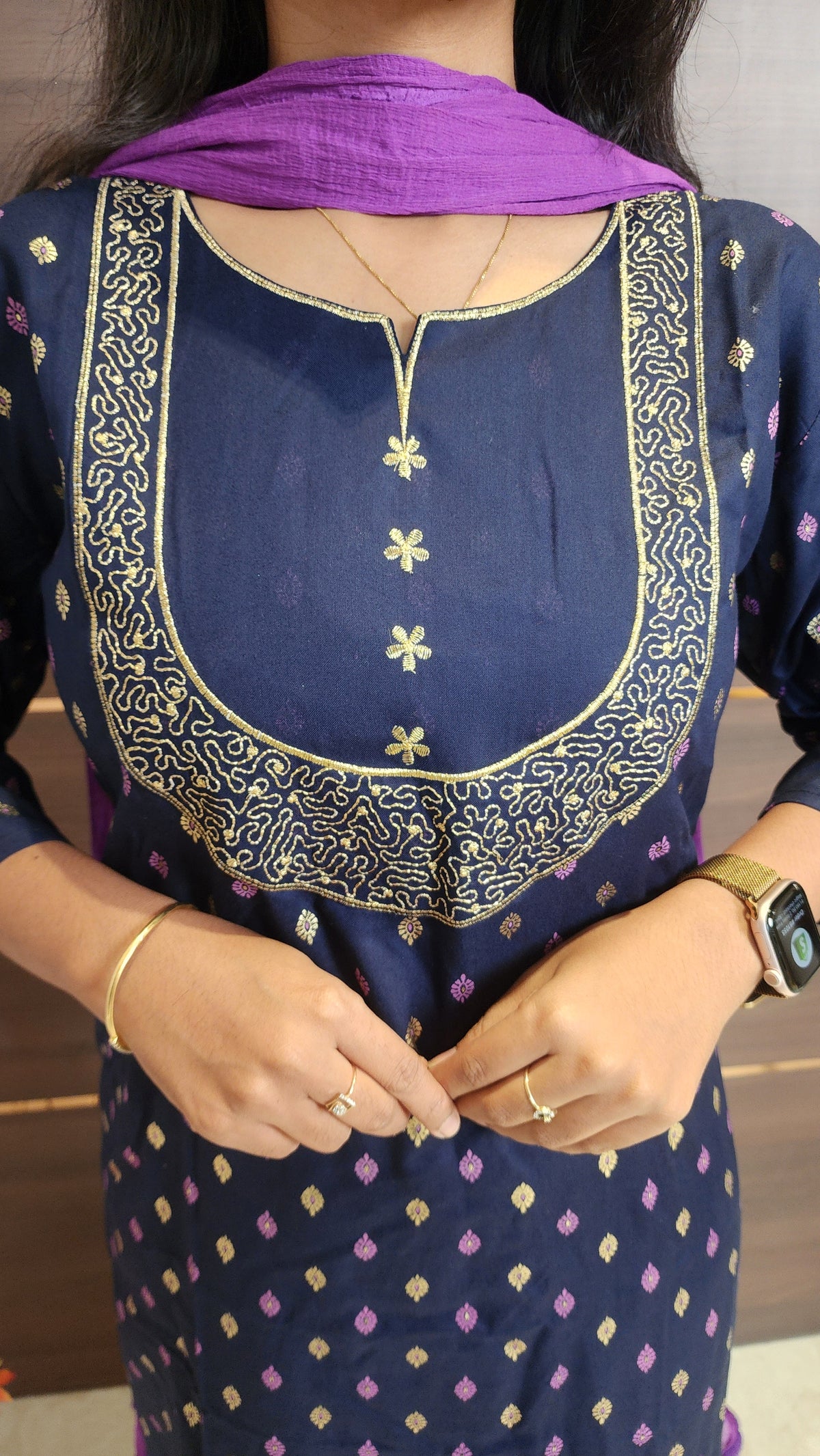 Office Wear kurti-Embroidery kurti(10032)c2