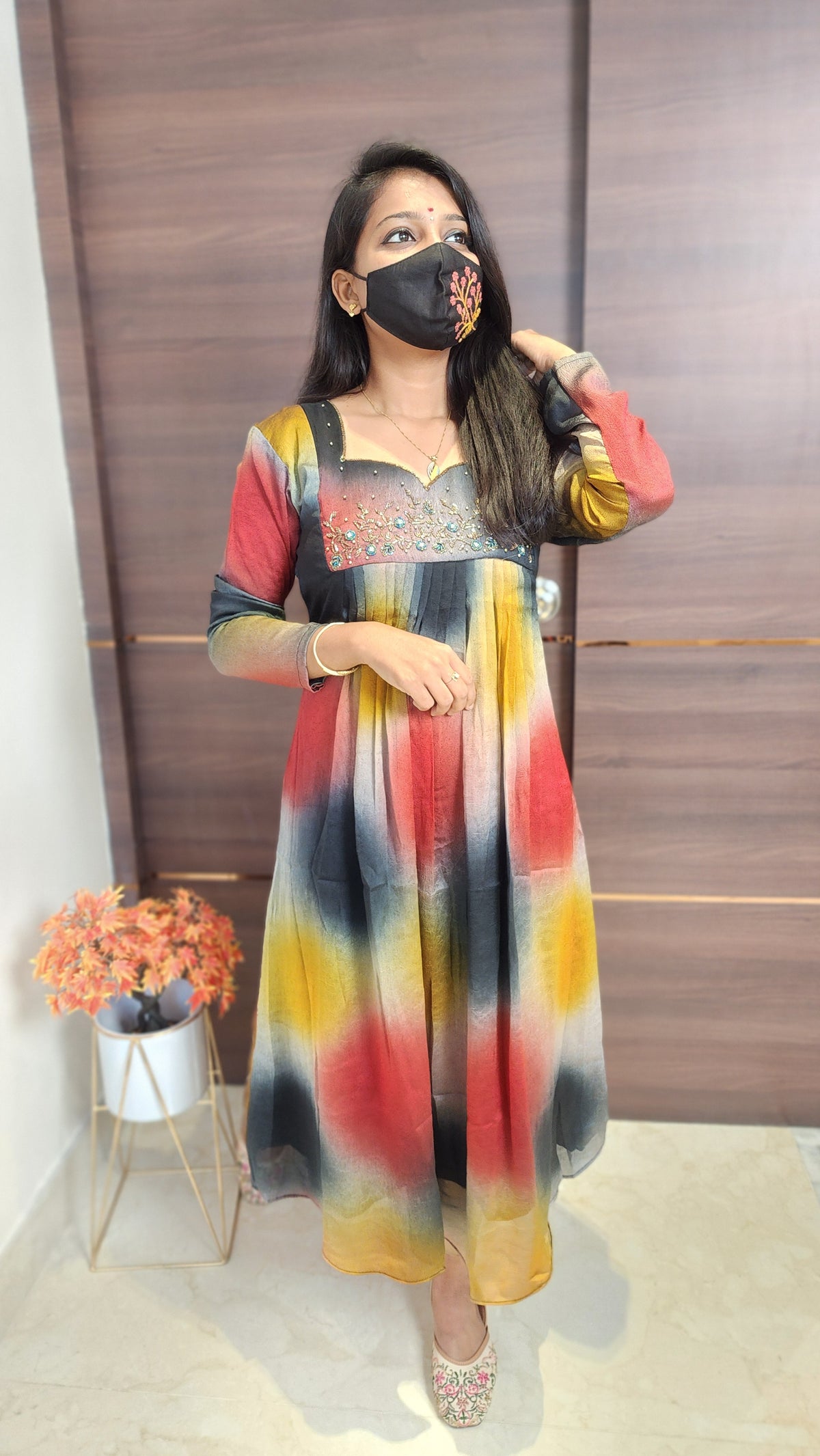 party wear handwork kurti(10037)c