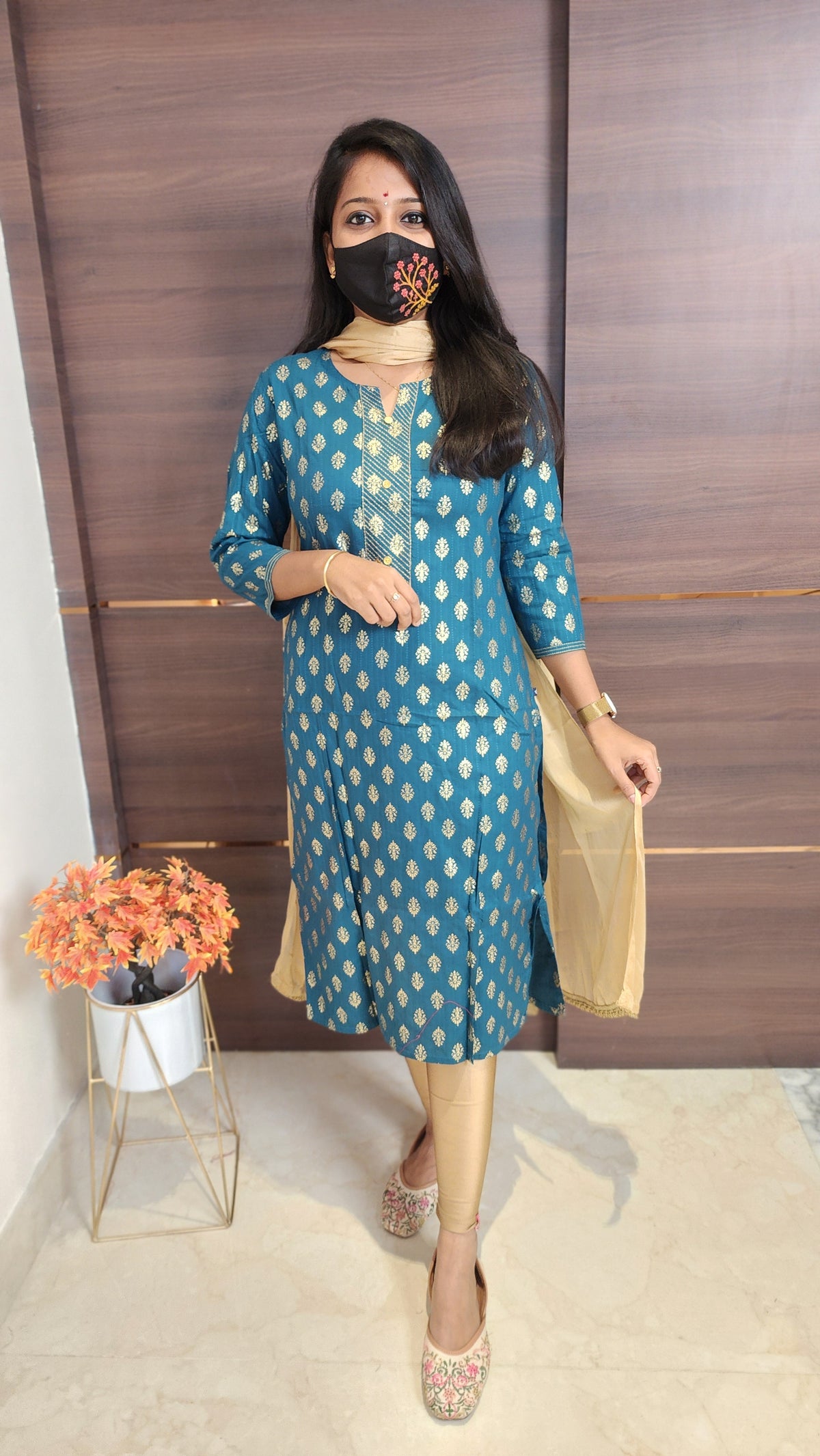 Office Wear kurti-Embroidery kurti(10033)c2