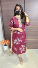 Office Wear kurti-Embroidery kurti(10035)c