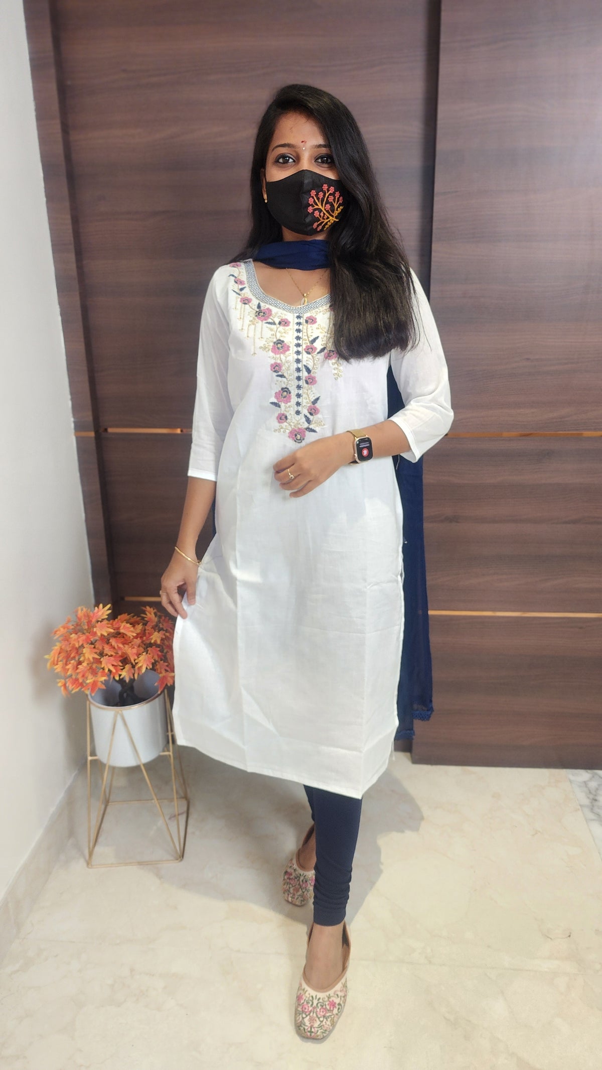 Office Wear kurti-Embroidery kurti(10036)