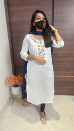 Office Wear kurti-Embroidery kurti(10036)