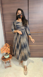 Ikkat Cotton kurti (10102)