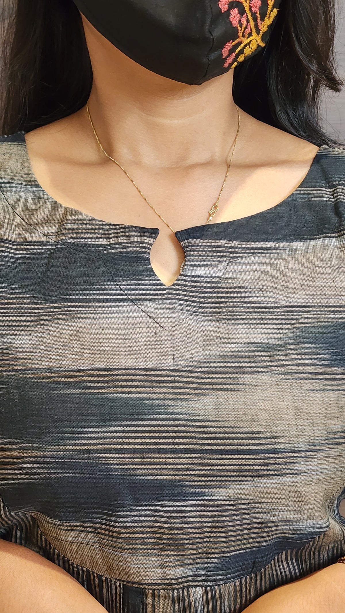 Ikkat Cotton kurti (10102)