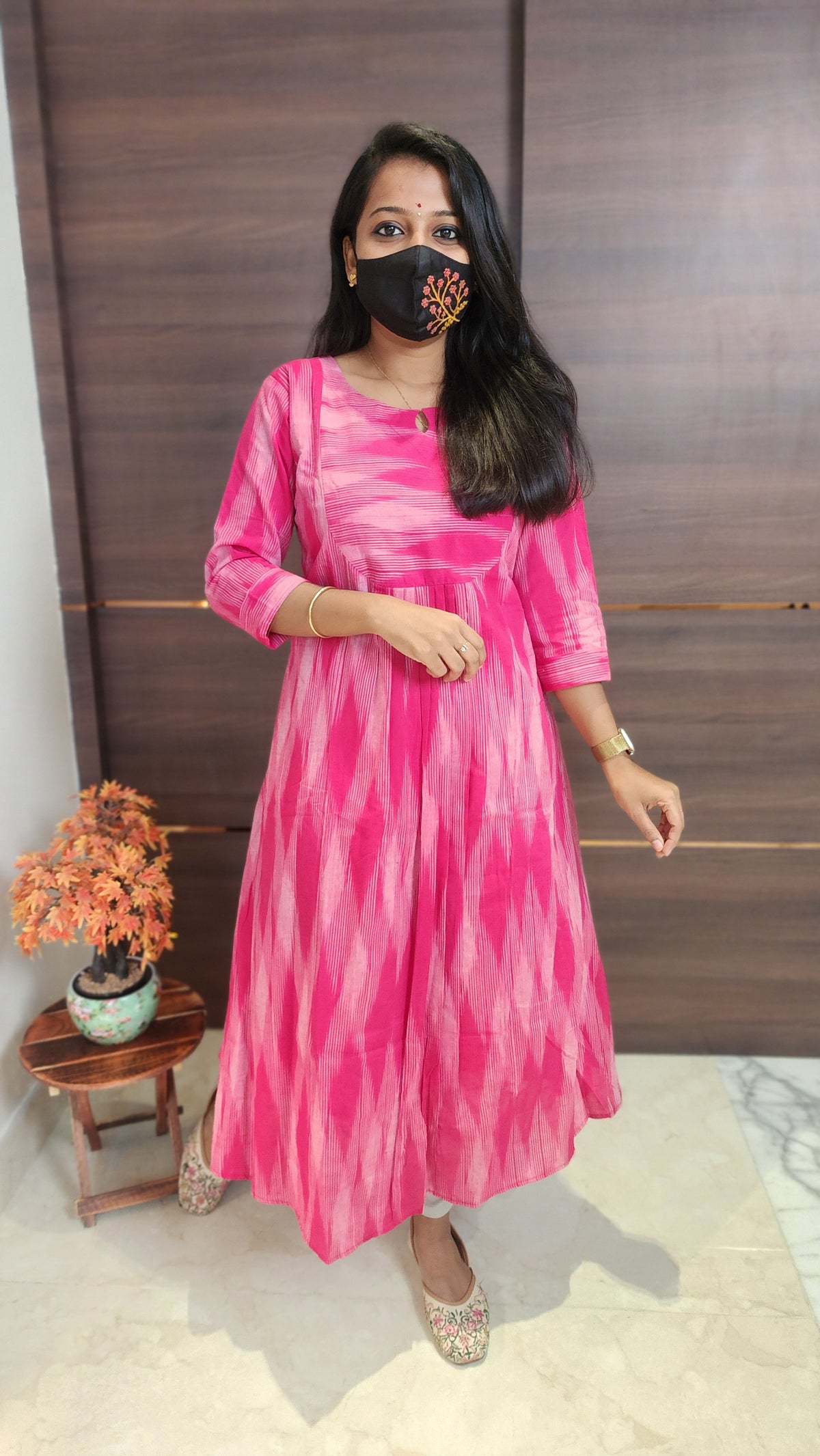 Ikkat Cotton kurti (10103)