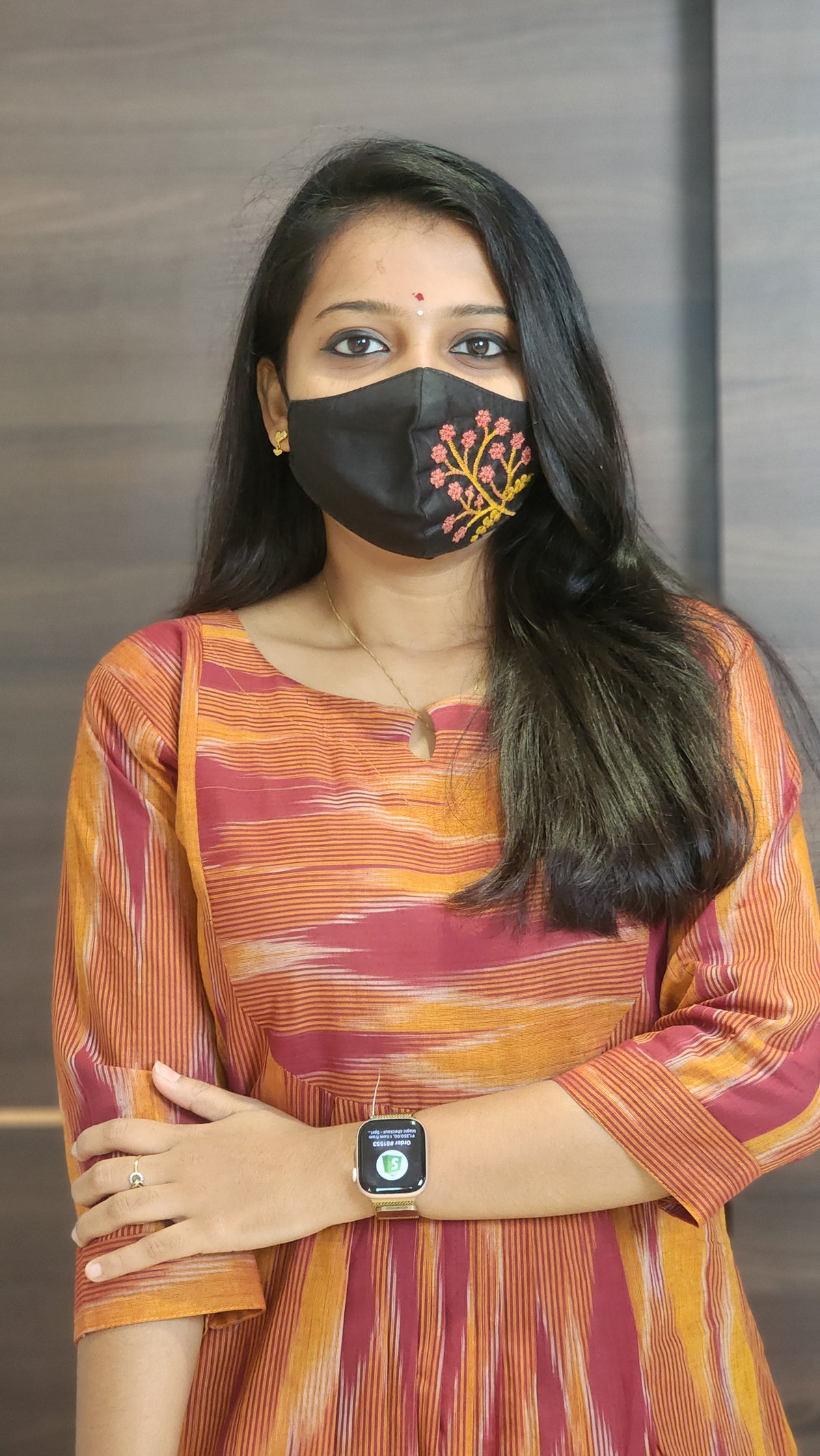 Ikkat Cotton kurti(10104)