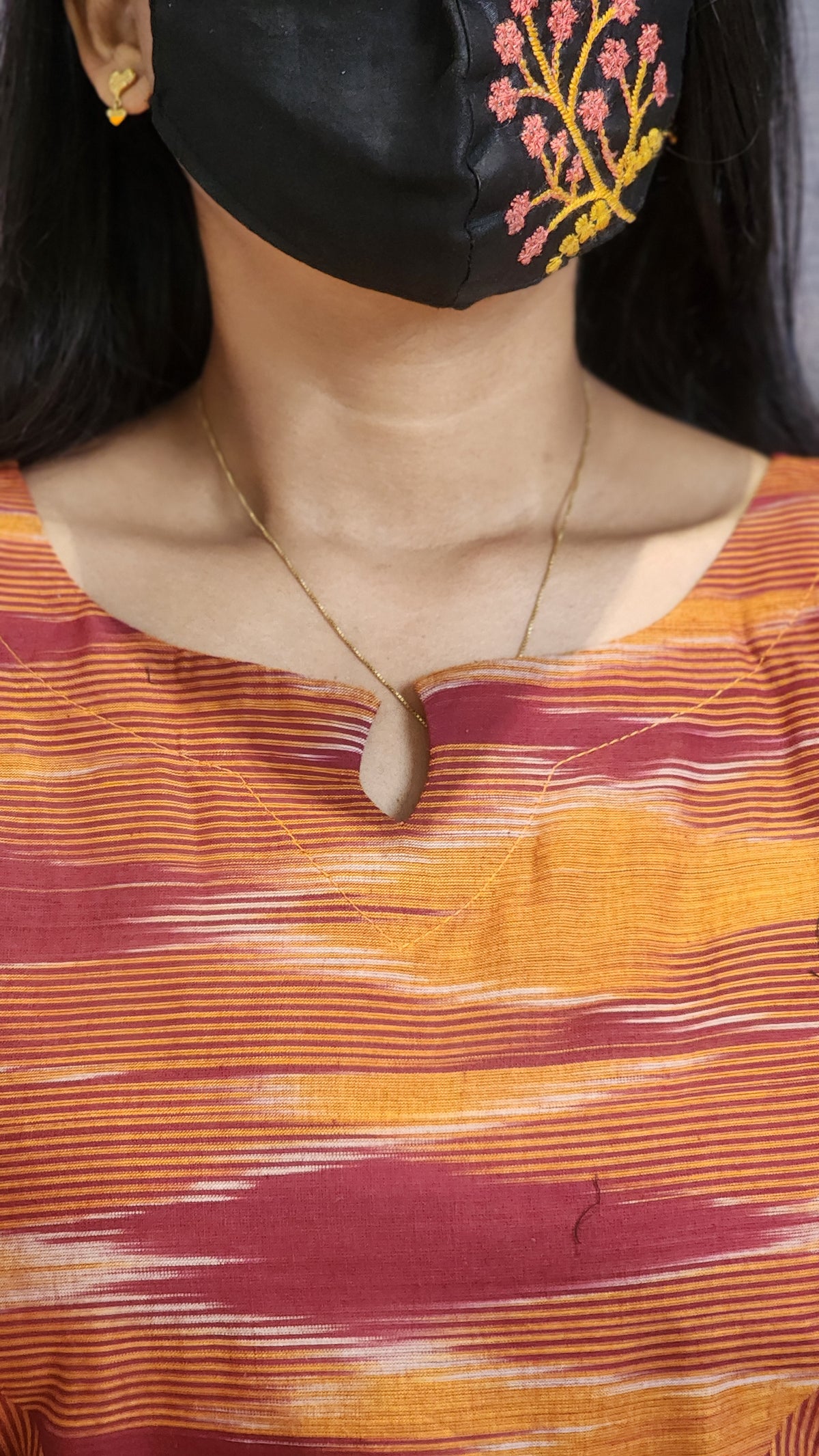 Ikkat Cotton kurti(10104)