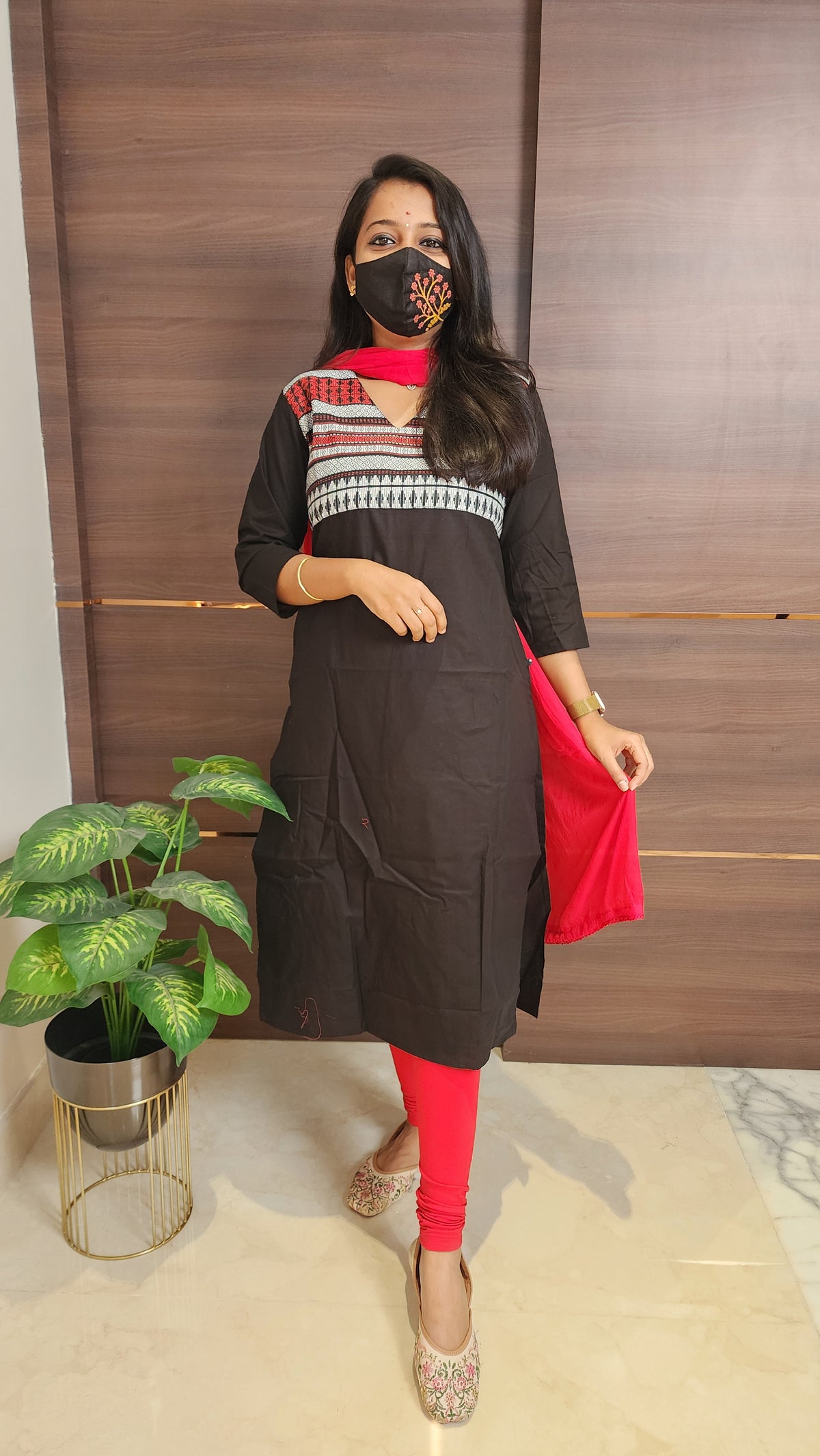 Office Wear kurti-Embroidery kurti(10151)