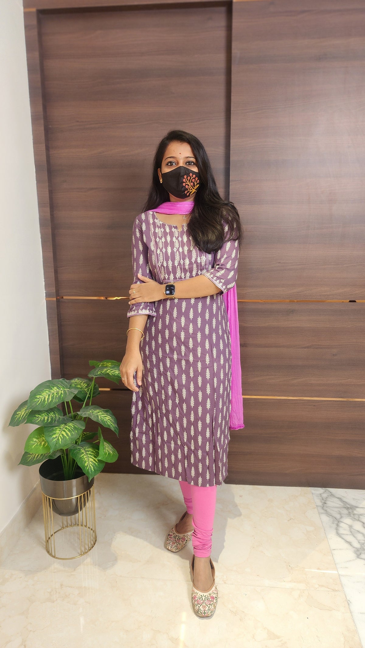 Office Wear kurti-Embroidery kurti(10153)