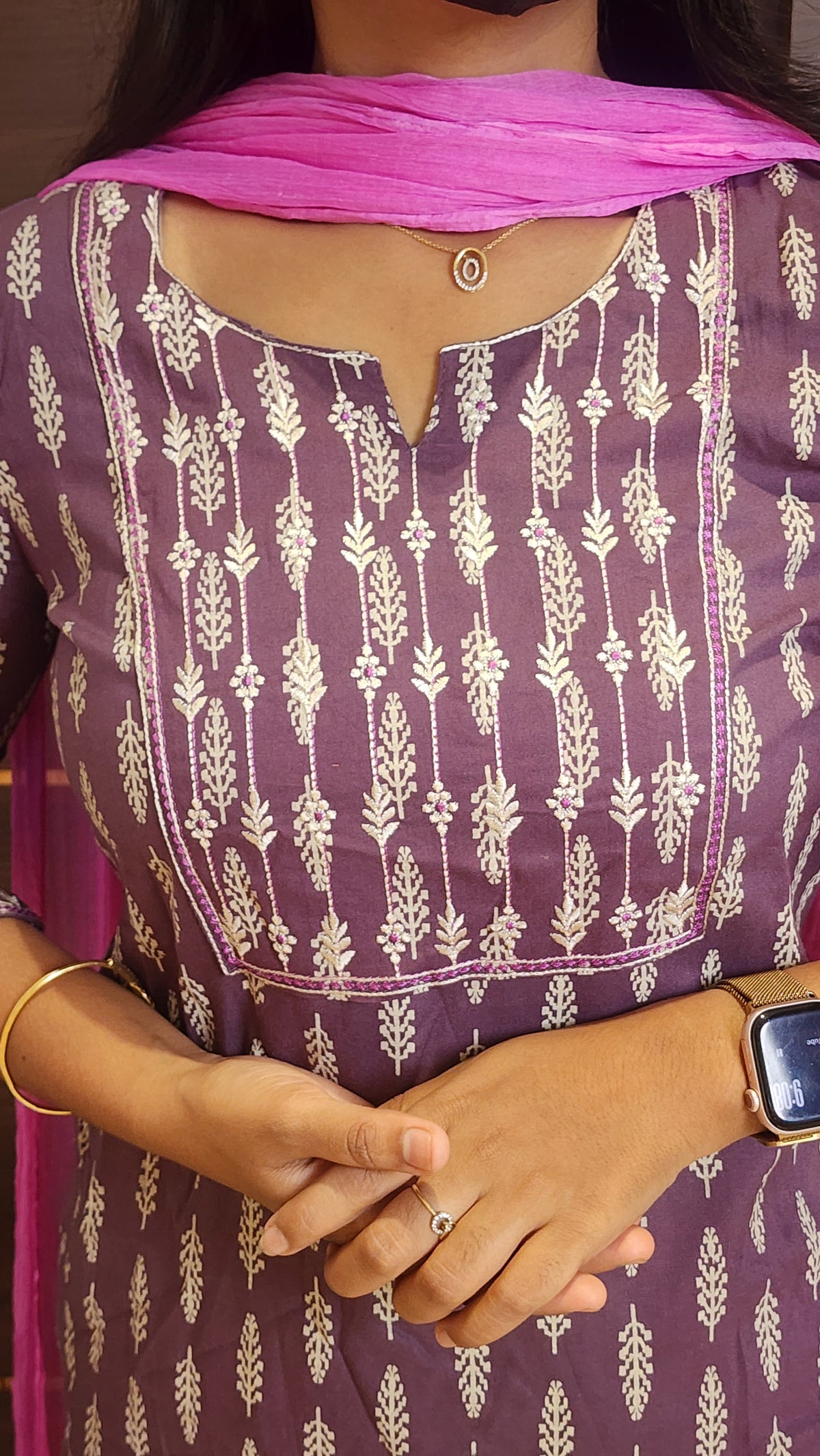 Office Wear kurti-Embroidery kurti(10153)