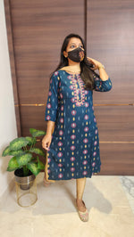 Office Wear kurti-Embroidery kurti(10155)