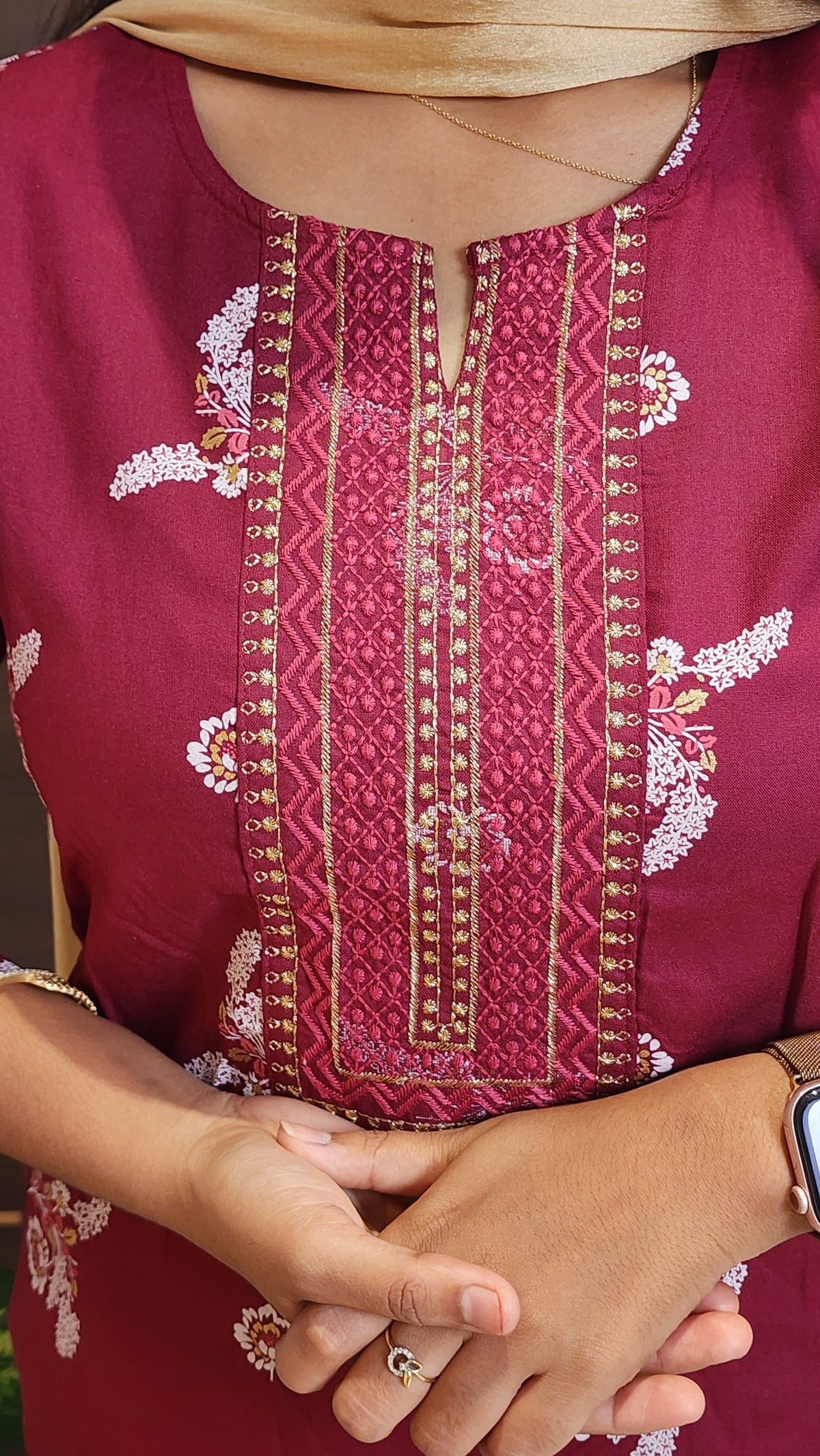 Office Wear kurti-Embroidery kurti(10157)