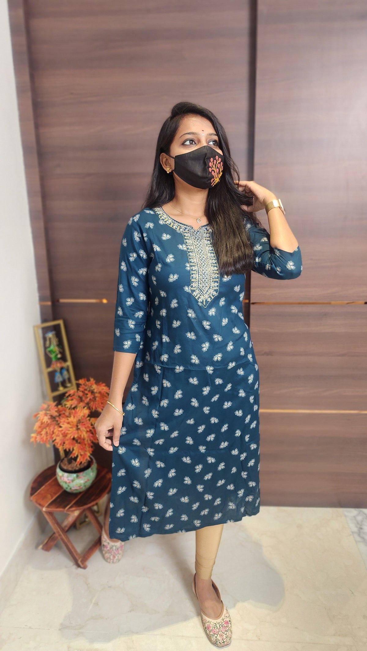 Office Wear kurti-Embroidery kurti(10209)