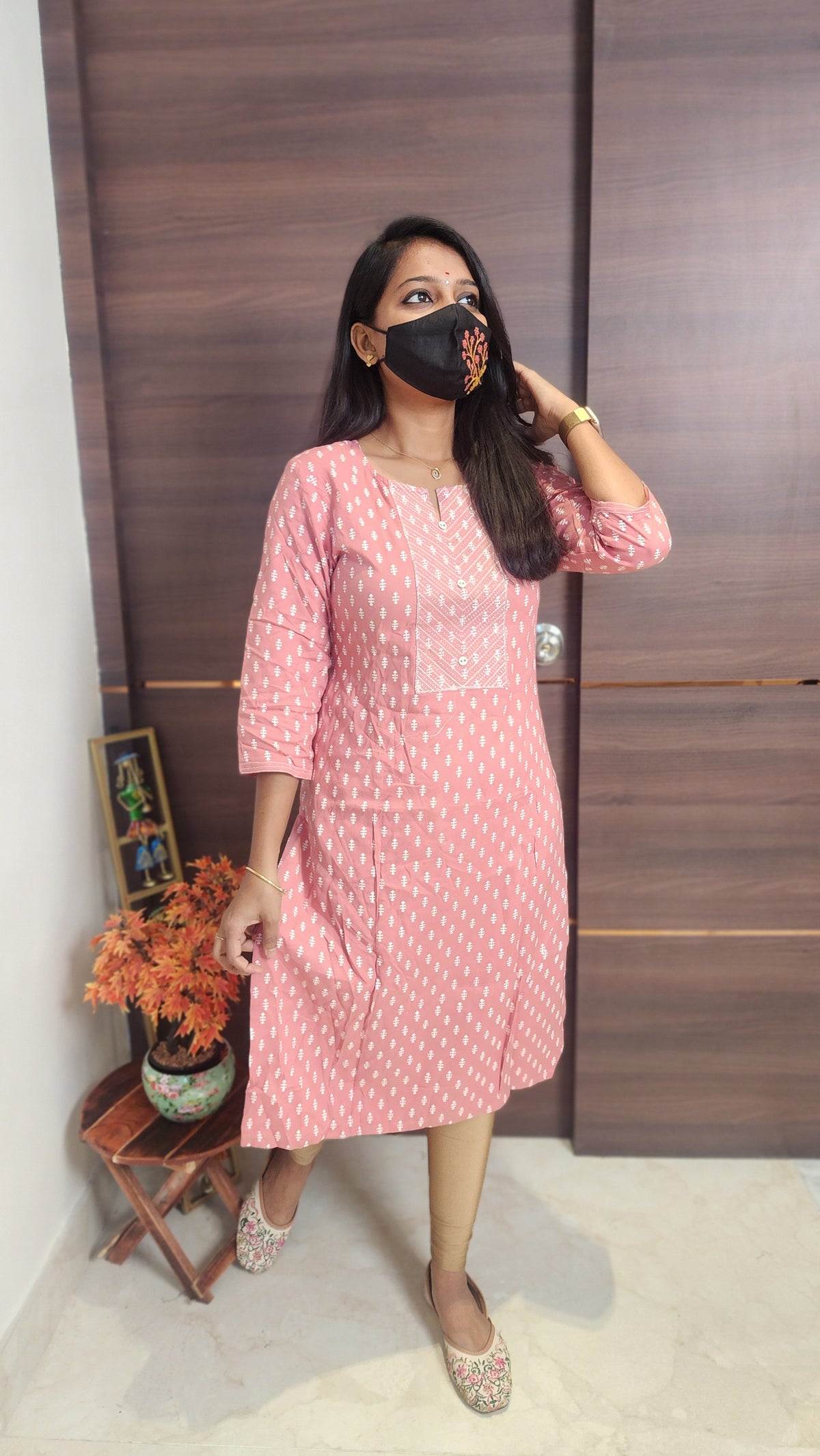 Office Wear kurti-Embroidery kurti(10262)