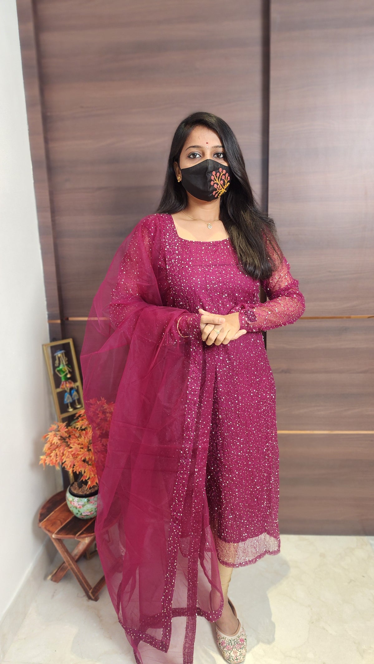 Ethnic Salwar set (Kurti+Dupatta)(10197)
