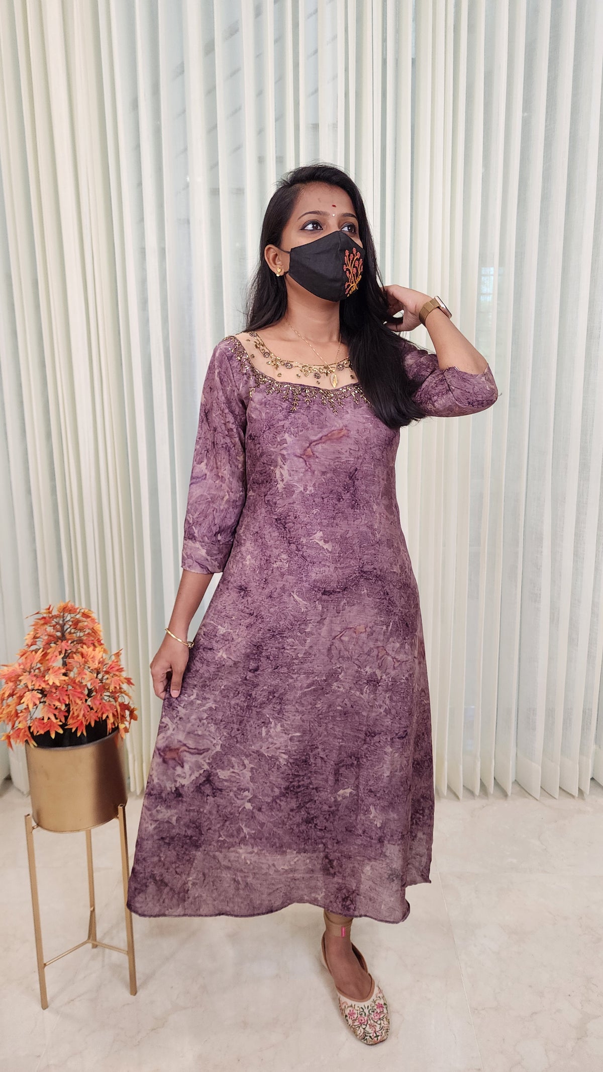 Ethnic Festive Wear -Jewel Neck Kurti (10418)c2