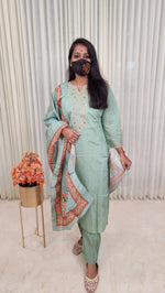Salwar Set (kurti+pant+dupatta)(10423)