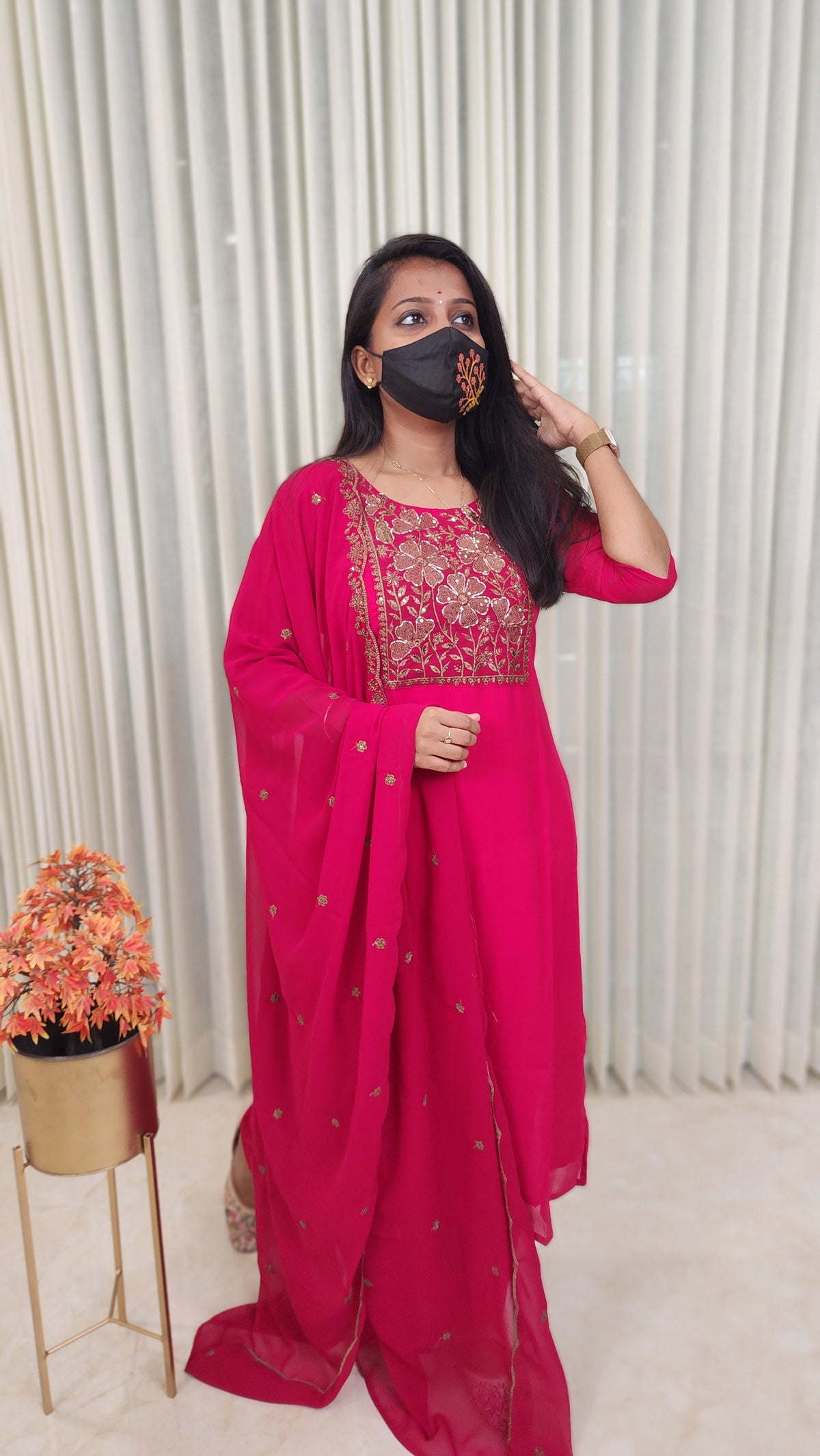 Salwar Set (kurti+pant+dupatta)(10432)