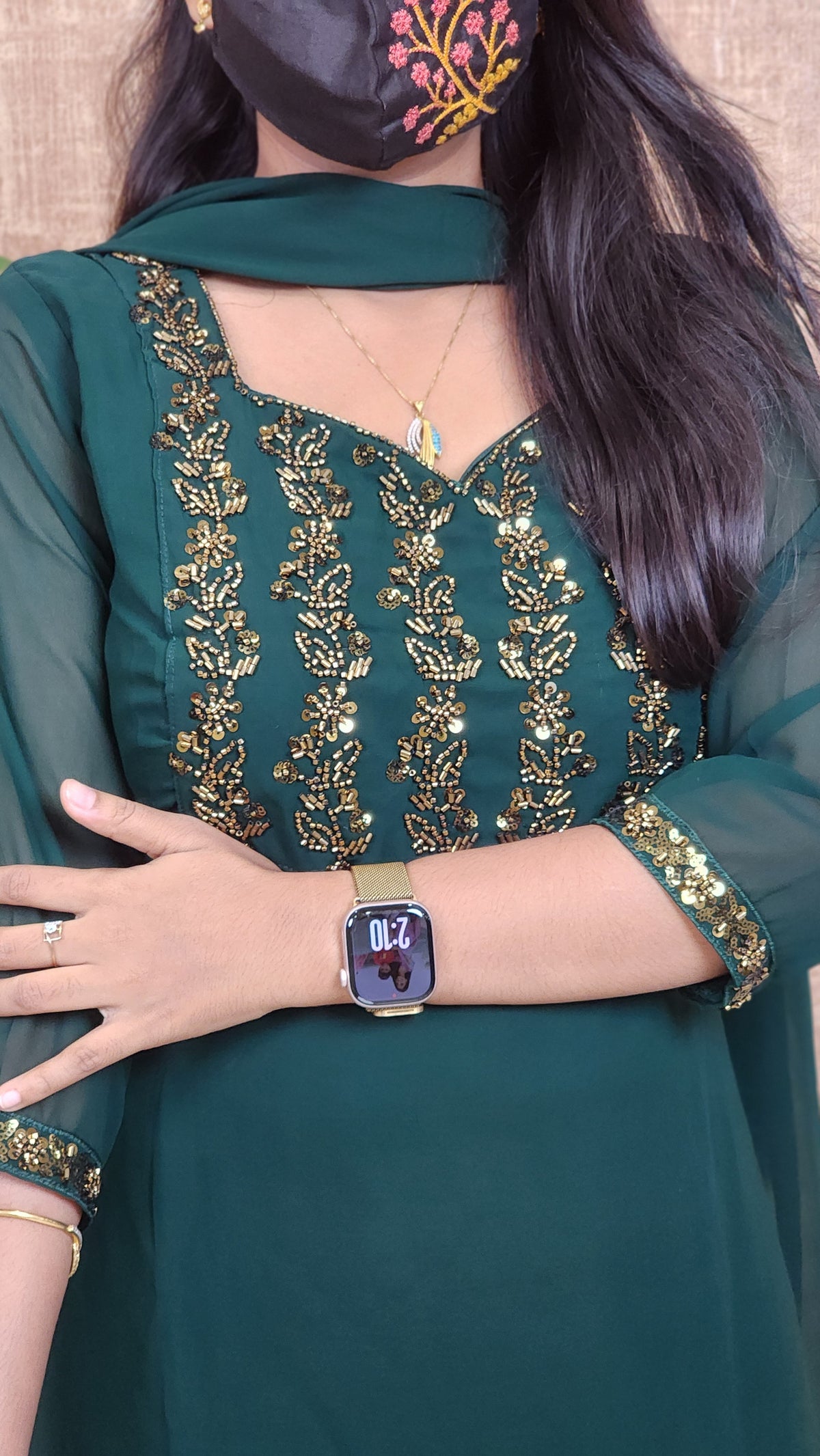 Ethnic Salwar set (Kurti+Dupatta)(10471)