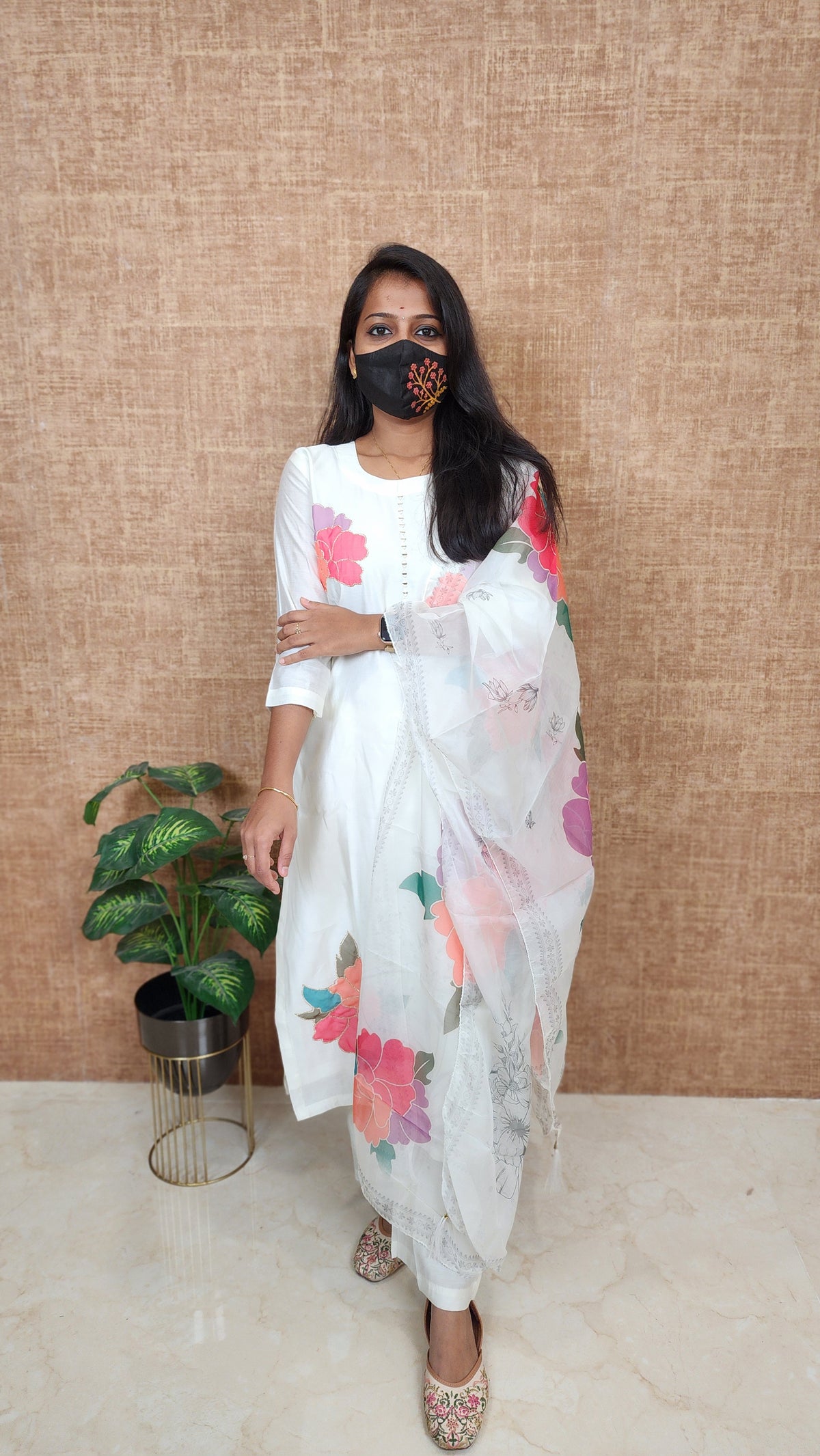 Salwar Set (kurti+pant+dupatta)(10487)