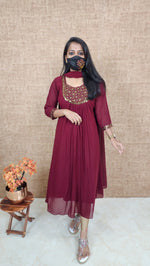 Ethnic Salwar set (Kurti+Dupatta)(10502)c3