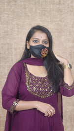 Ethnic Salwar set (Kurti+Dupatta)(10503)
