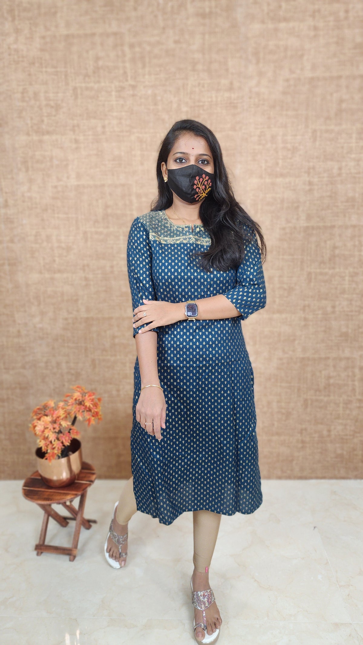 Office Wear kurti-Embroidery kurti(10522)c