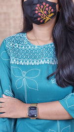Office Wear kurti-Embroidery kurti(10521)c
