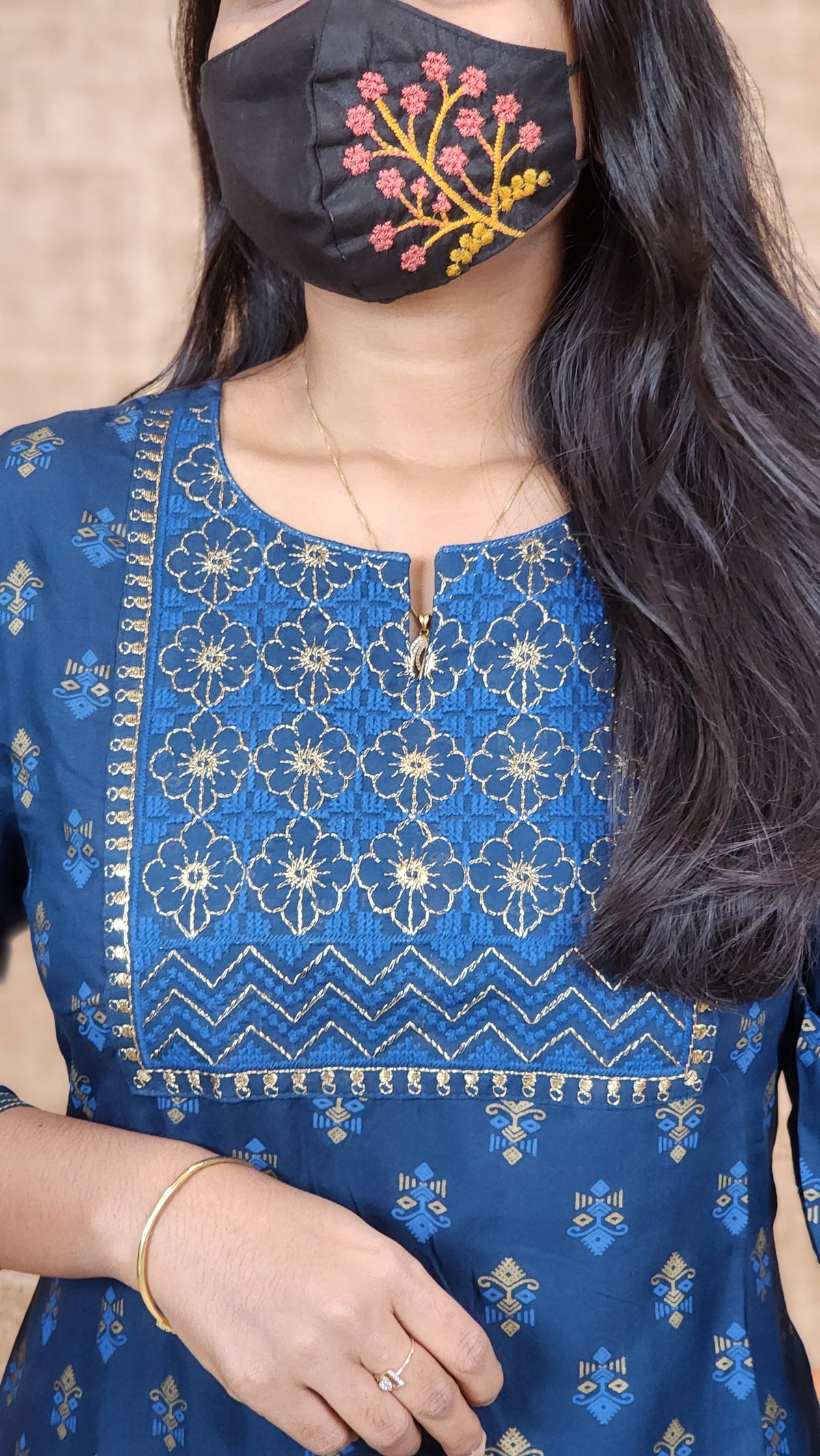 Office Wear kurti-Embroidery kurti(10523)