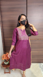 Office Wear kurti-Embroidery kurti(10642)c