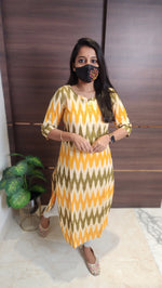 Ikkat Cotton Kurti (10823)