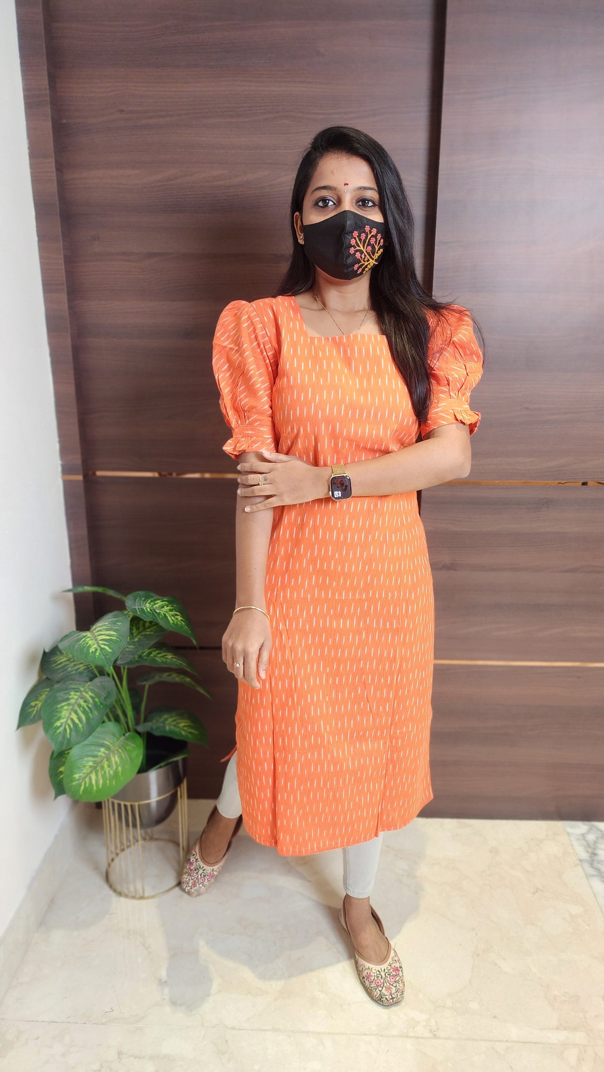 Ikkat Cotton Kurti (10824)