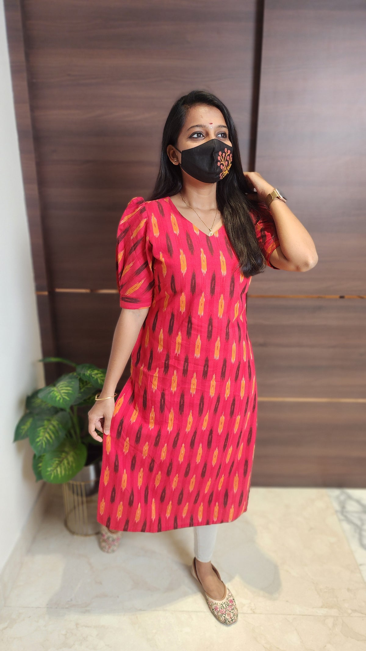 Ikkat Cotton Kurti (10825)