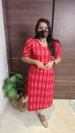 Ikkat Cotton Kurti (10825)