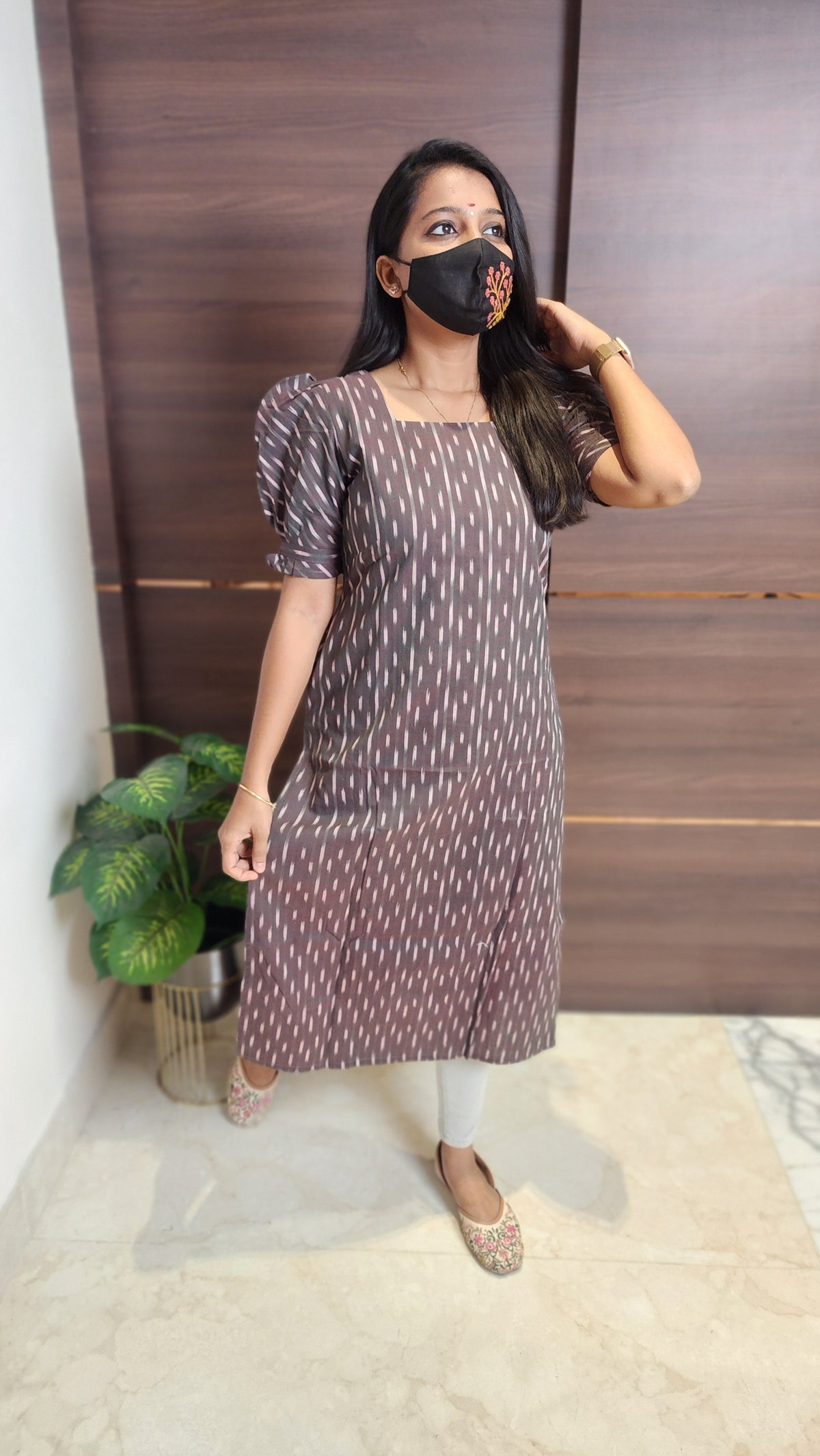 Ikkat Cotton Kurti (10826)