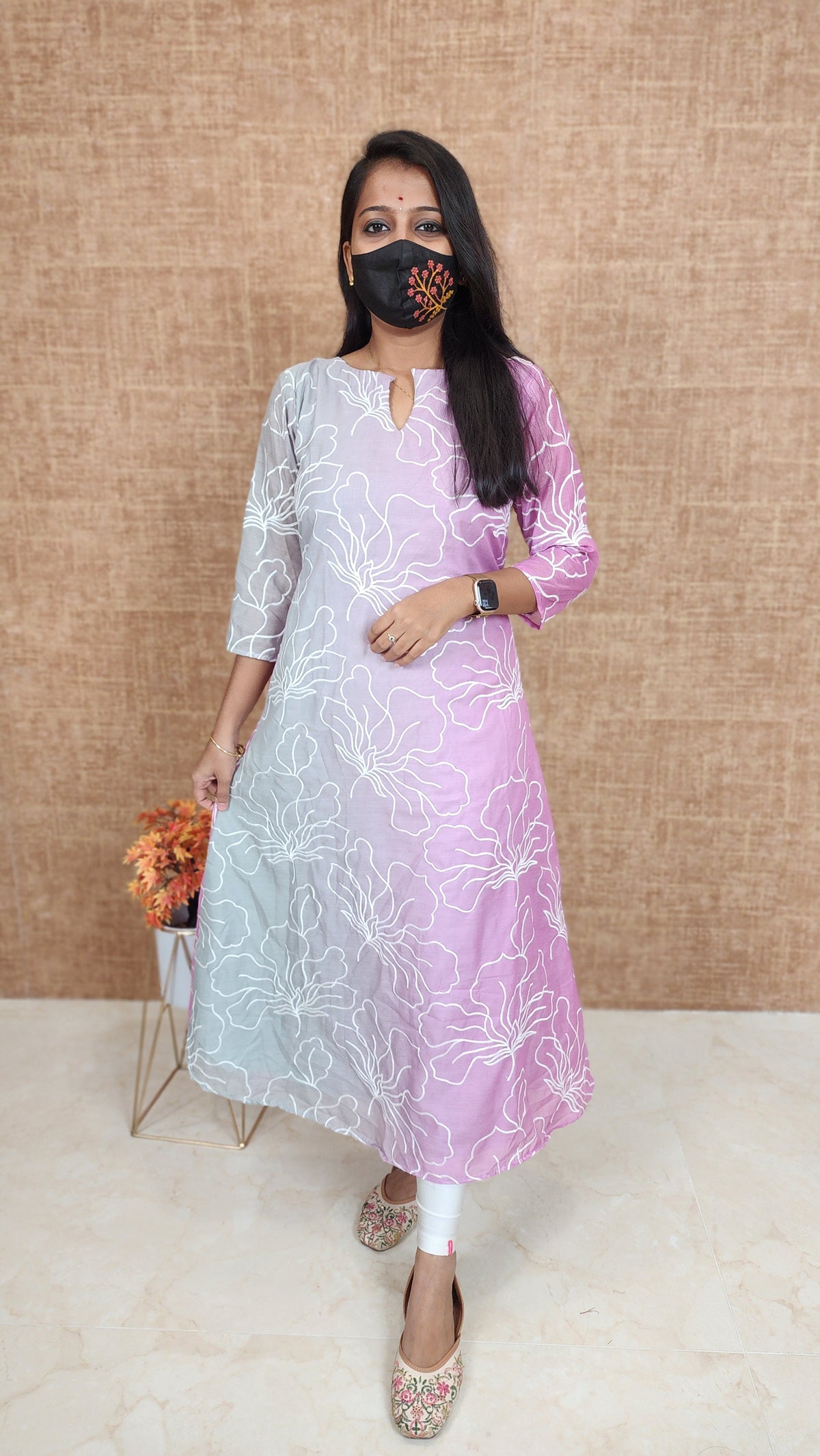 Embroidery Casual Kurti(11026)